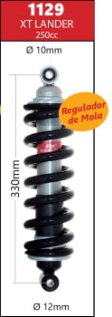 Amortecedor para XTZ 250 Lander Tenere REFORÇADO