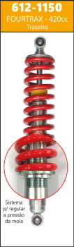 amortecedor para quadriciclo fourtrax 420 (2008-2013)